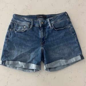 Mavi Women's Medium Blue Rolled Cuff Denim Shorts
